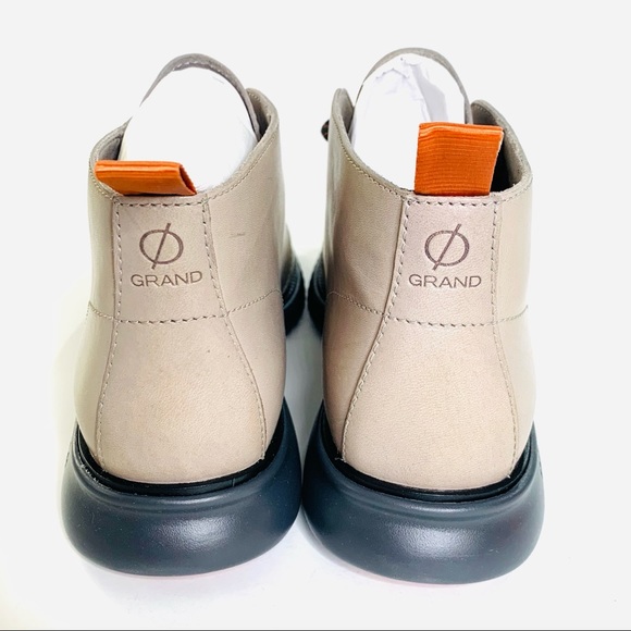 2.ZERØGRAND Chukka Men’s Leather Taupe Grey  8M - Picture 5 of 6